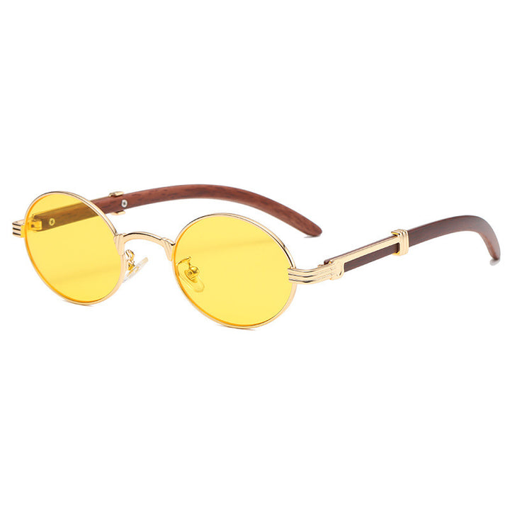 Elegante Runde Sonnenbrille mit Hochwertigem Metallrahmen Karnz