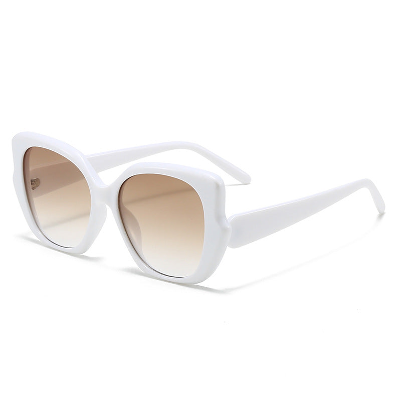 Damen oversized modische Sonnenbrille mit geschwungenem Rahmen Karnz