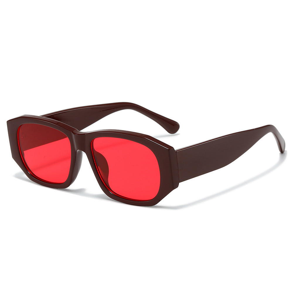 Übergroße geometrische Sonnenbrille mit verlaufenden Gläsern Karnz