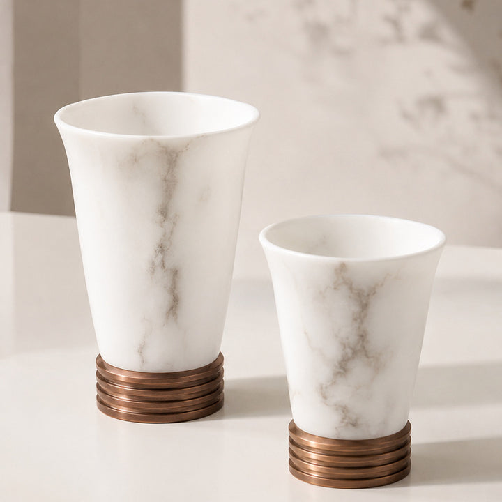 Elegante Marmor Kerzenhalter