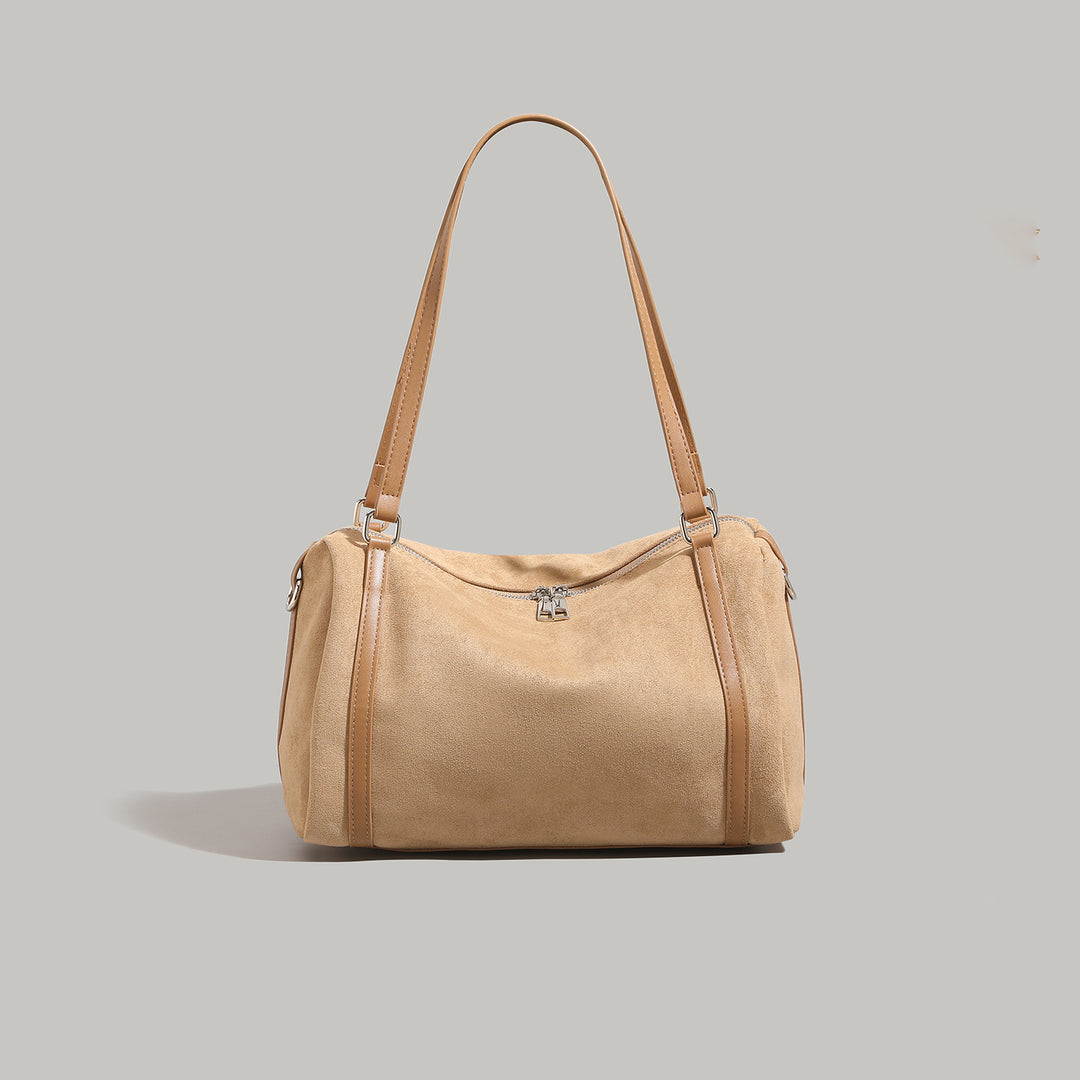 Weiche Wildleder-Schultertasche Karnz
