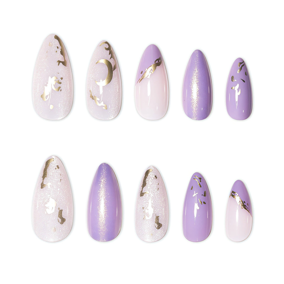 Elegantes dekoratives Press-On-Nagelset Karnz