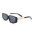 Damen quadratische Designer-Sonnenbrille mit goldenen Details Karnz