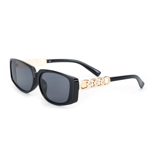 Damen quadratische Designer-Sonnenbrille mit goldenen Details Karnz