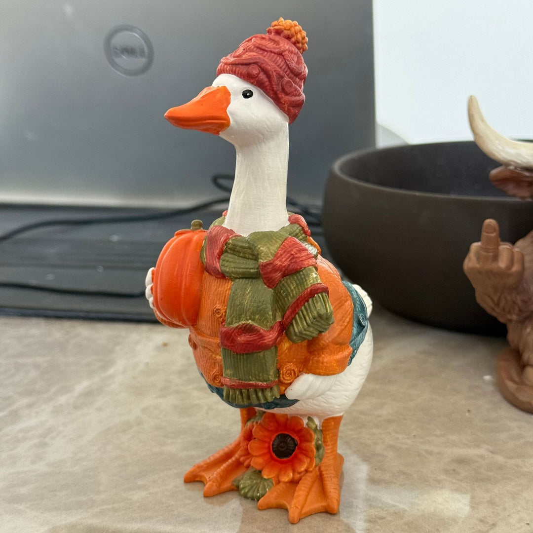 Dekorative Figur einer Sonnenblumen-Gans Karnz