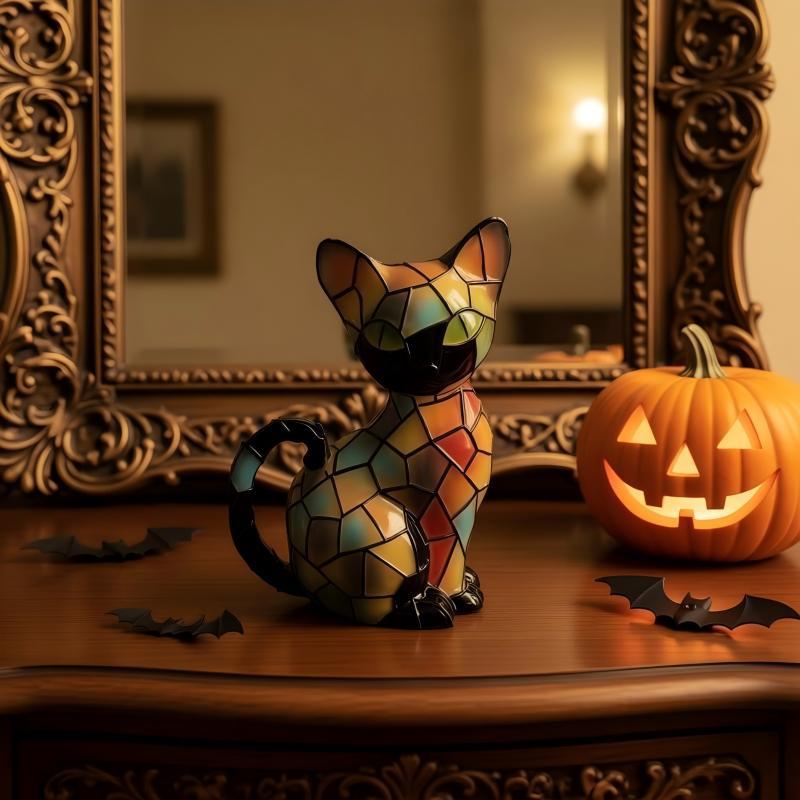 Dekorative Katzenfigur im Mosaik-Design Karnz