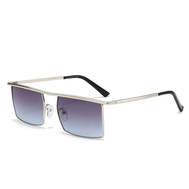 Damen modische Sonnenbrille mit filigranem, rechteckigem Rahmen Karnz