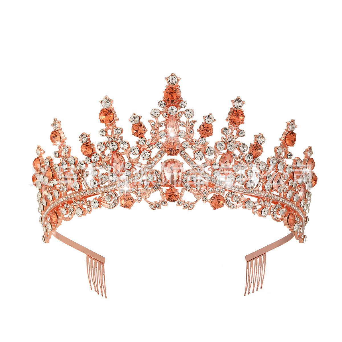 Damen Strass Tiara mit funkelnden Edelsteinen Karnz