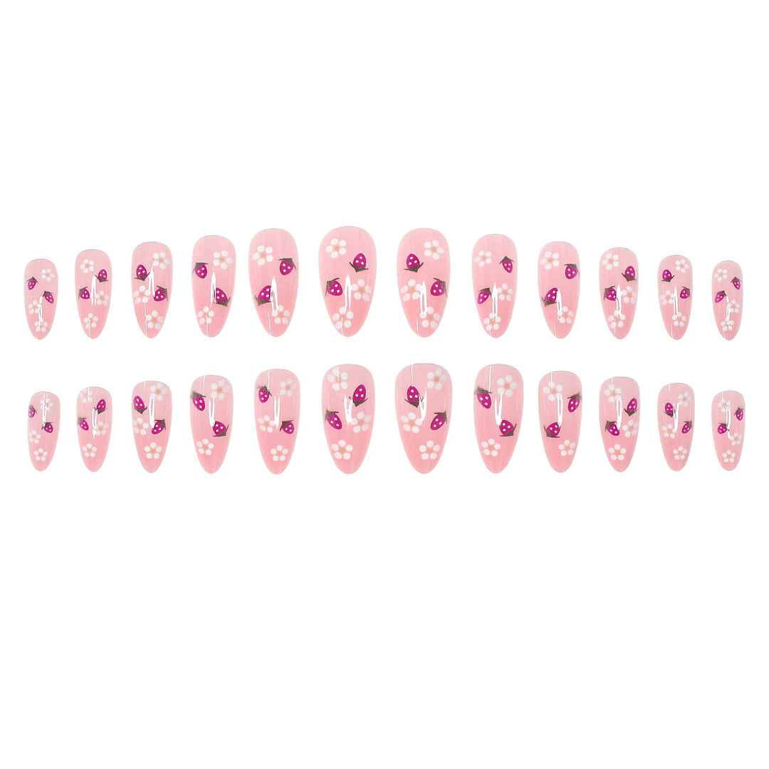 Floral Accent Press-On Nagelspitzen