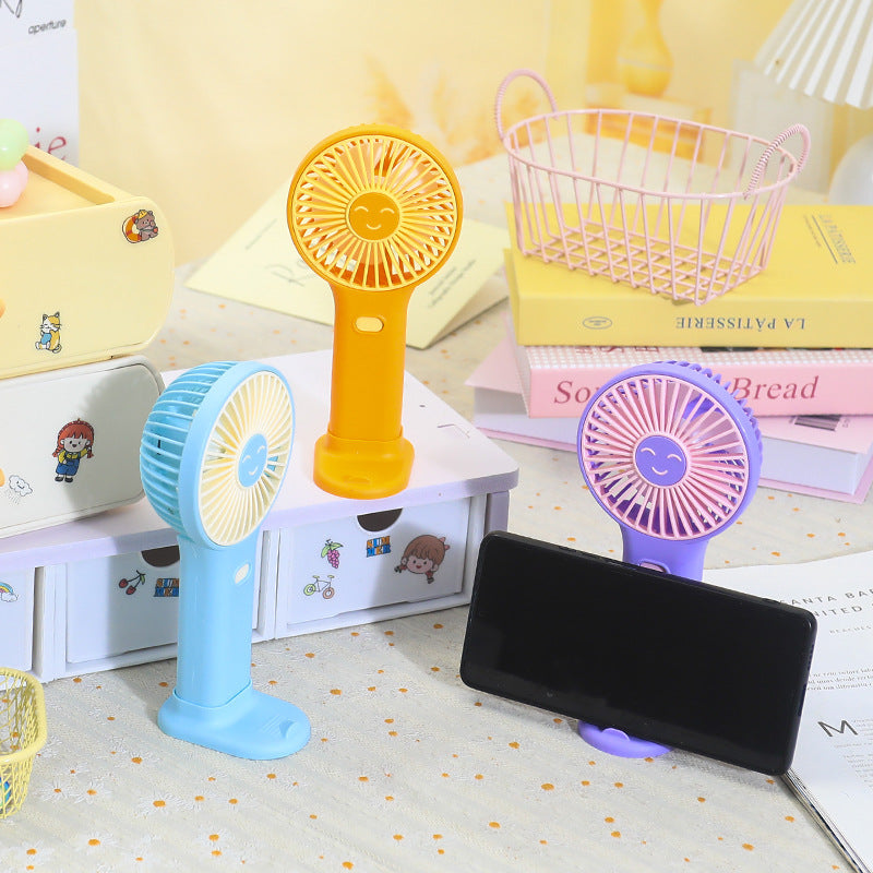 Damen Tragbarer Handventilator mit lächelndem Gesicht und USB-Ladefunktion Karnz