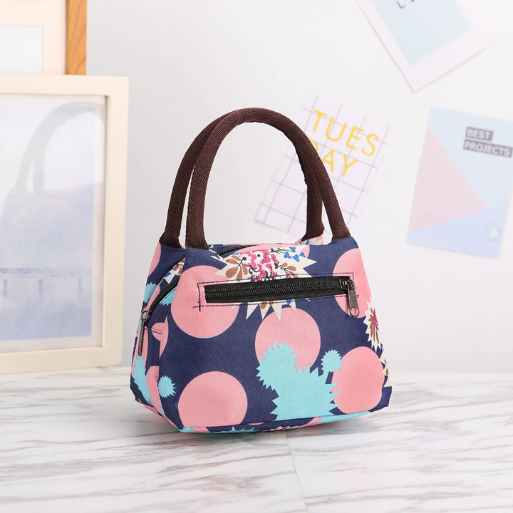 Floral Print Isolierte Lunch-Tragetasche Karnz