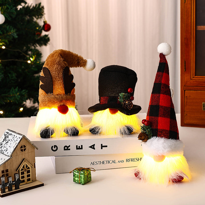 Beleuchtete Weihnachtsmann Figur Karnz