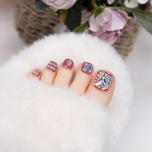 Dekorative Strass-Fußnagelkunst  1791110591