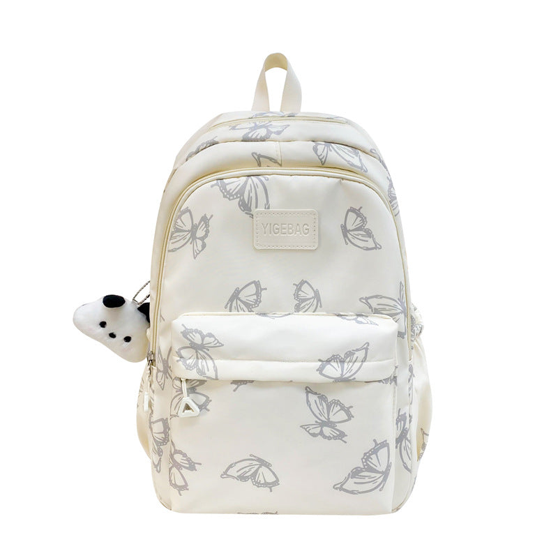 Blumenmuster Multi-Taschen Rucksack Karnz
