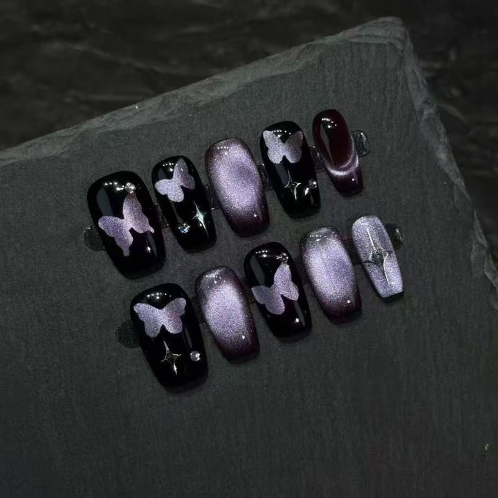 Elegantes Schmetterlings-Presse-on-Nail-Art-Set Karnz