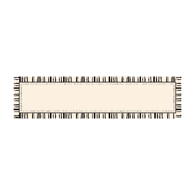 Decorative Stitched-Edge Linen-Blend Table Runner