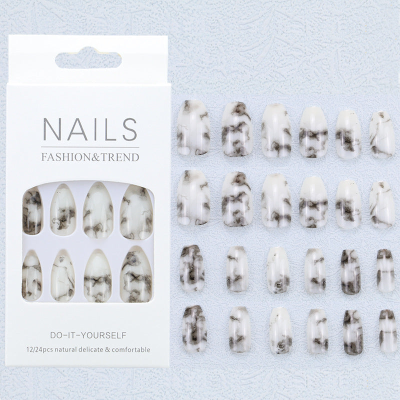 Künstlerisches Grafik Press-On Nagelset Karnz