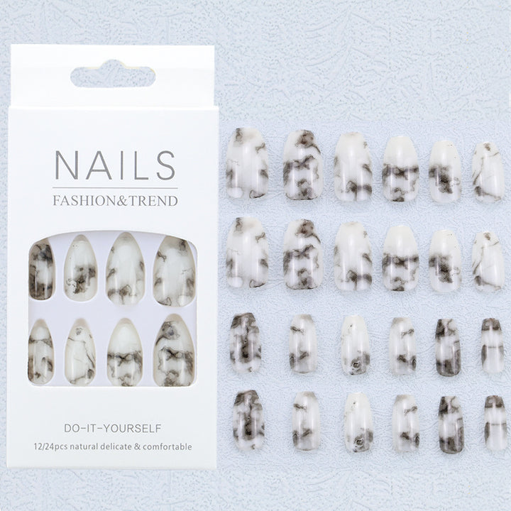 Künstlerisches Grafik Press-On Nagelset Karnz