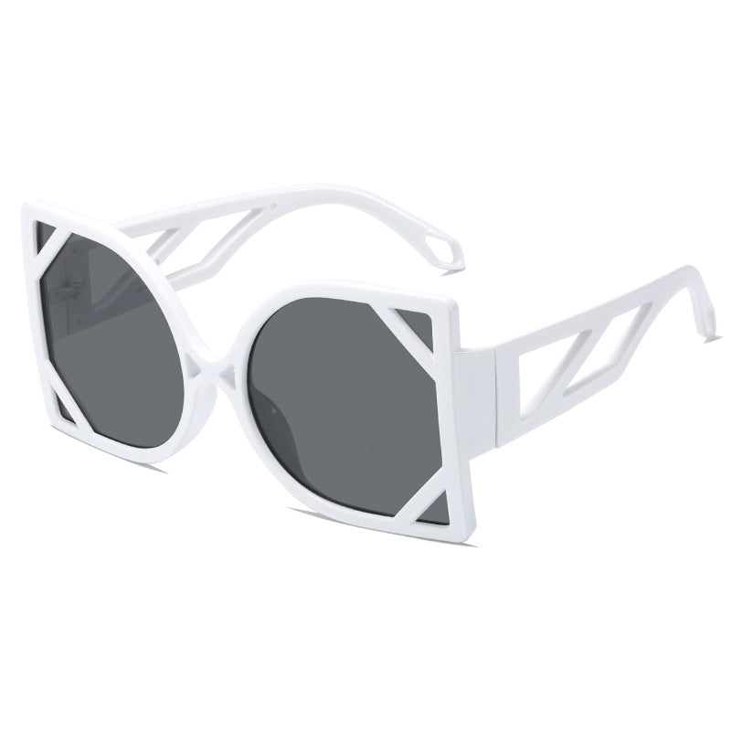Damen geometrische Sonnenbrille mit exklusivem Design und UV-Schutz Karnz