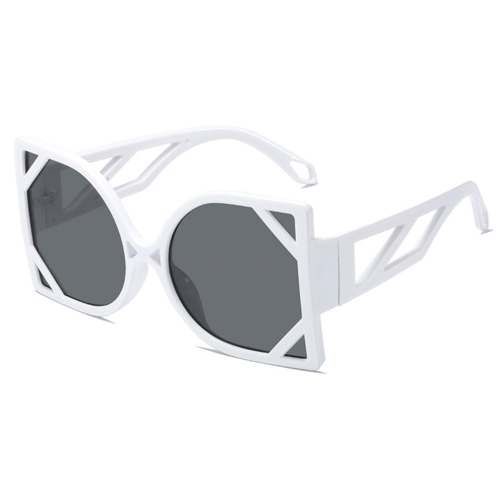 Damen geometrische Sonnenbrille mit exklusivem Design und UV-Schutz Karnz