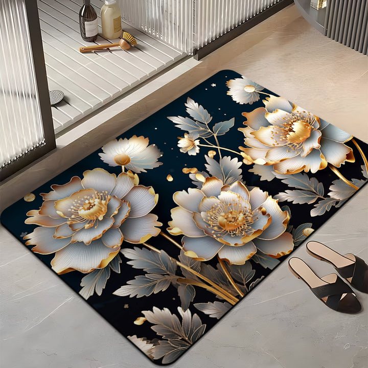 Floral Design Badezimmermatte Karnz