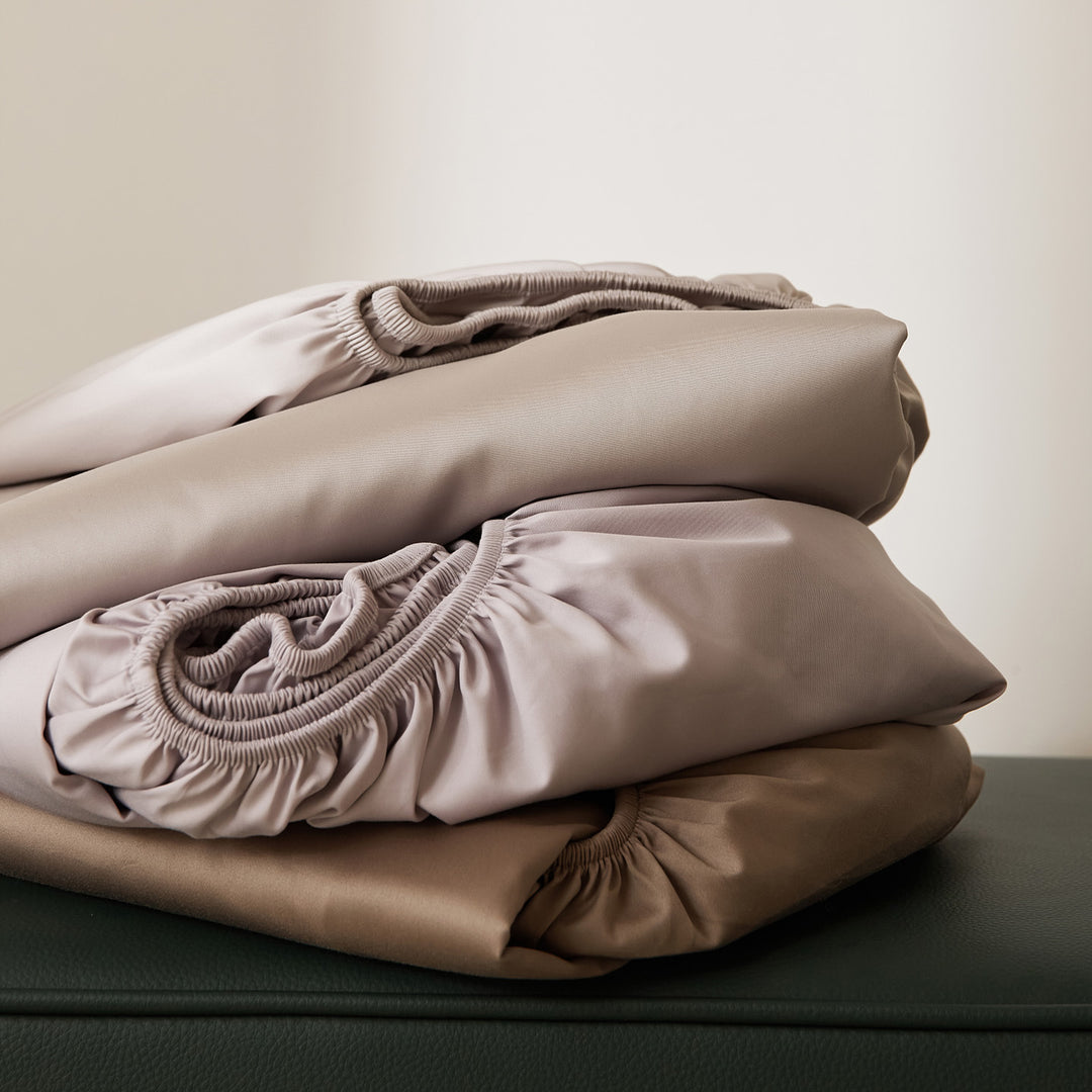 Langstapelige Baumwoll-Satin-Flachbezugs- und Kissenbezug-Set