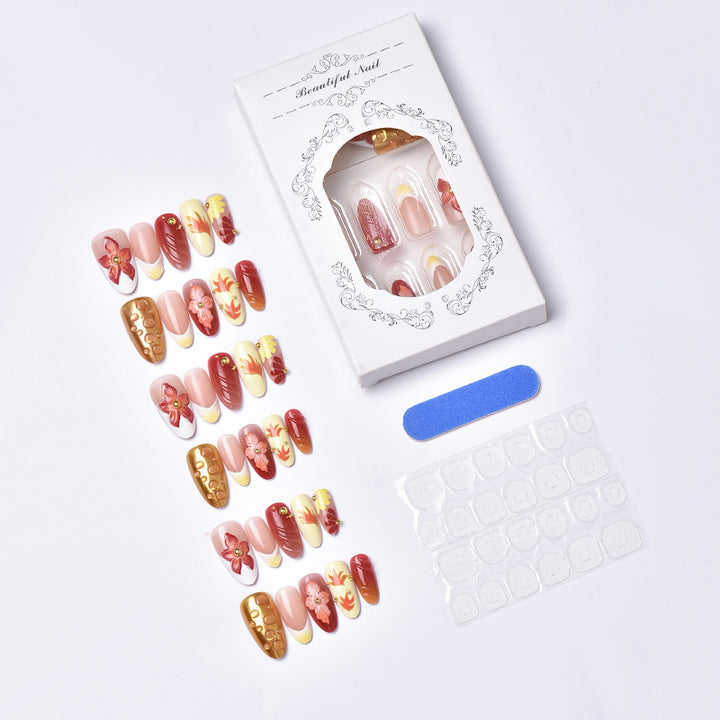 Künstlerische Floral Press-On Nail Kollektion