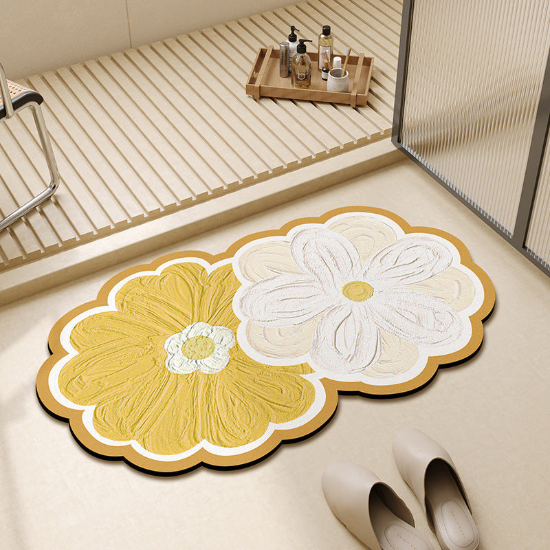 Florale Form Badezimmermatte