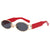 Damen modische Sonnenbrille im ovalen Design Karnz