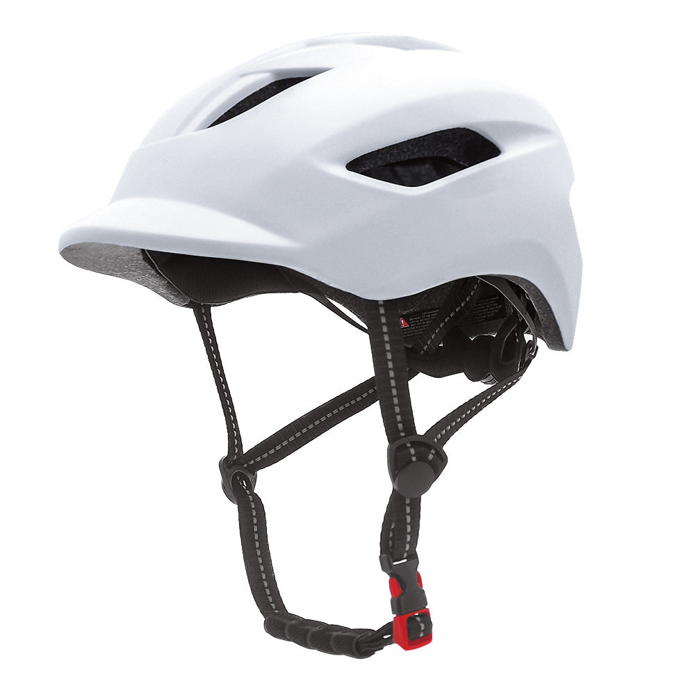 urban commuter cycling helmet with adjustable retention and integrated visor Karnz