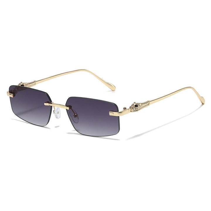 Designer Rechte Sonnenbrille mit luxuriösen metallischen Details Karnz