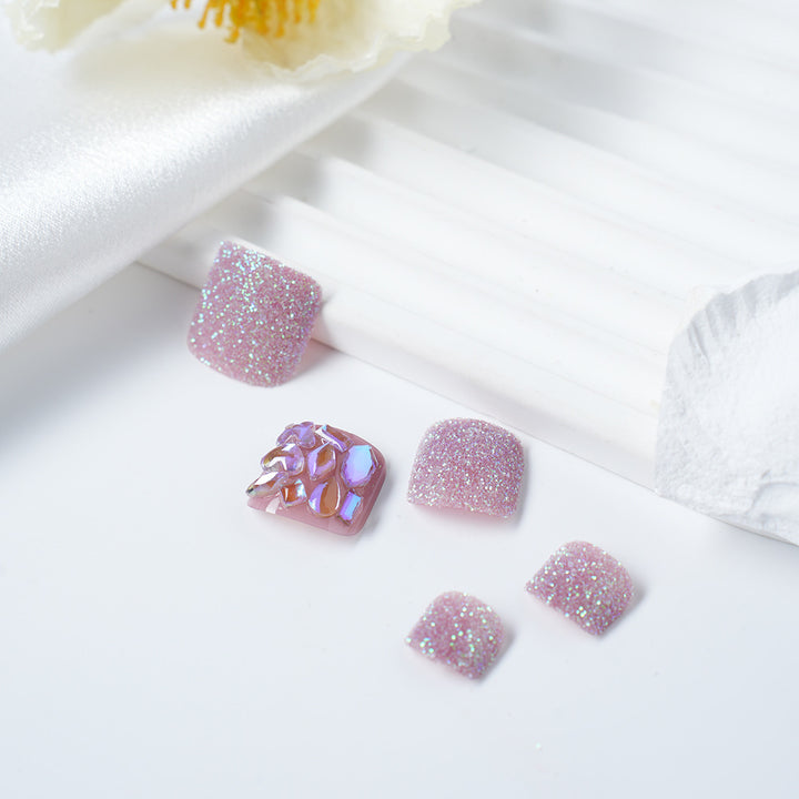 Glitzerndes Strass Press-On Nail Set Karnz