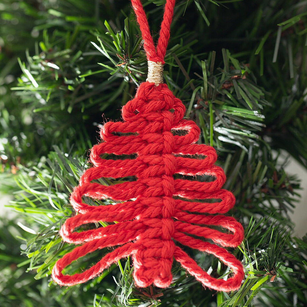 Macrame Weihnachtsbaum Ornament Karnz