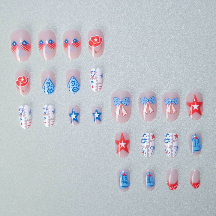 Patriotisches Nagelkunstset