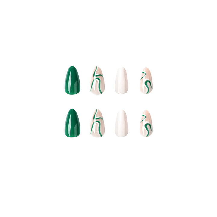 Elegante Nagelkunst mit kreativen Wellen-Designs Karnz