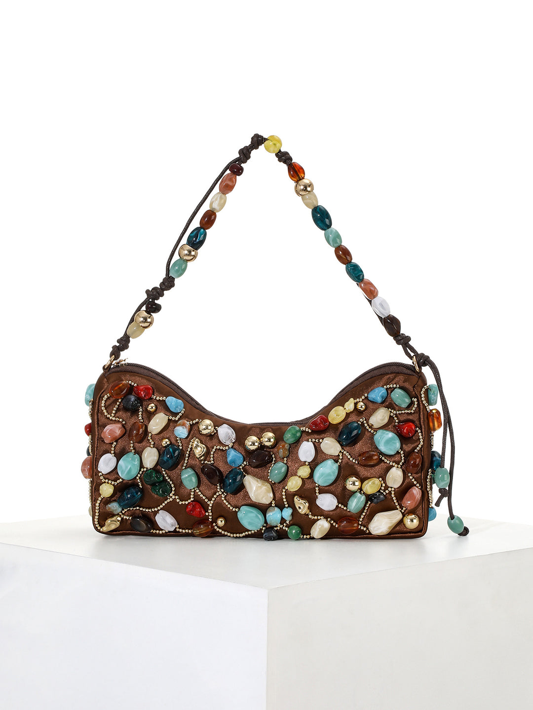 Artisanale Perlen Abend-Clutch