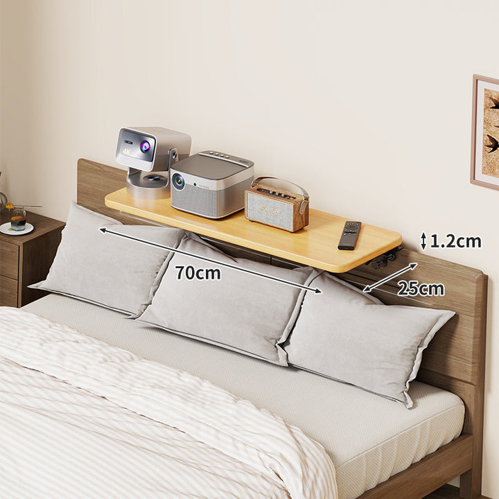 Slim Floating Kopfteil Nachttischregal mit ultra-dünnem Profil und abgerundeten Ecken