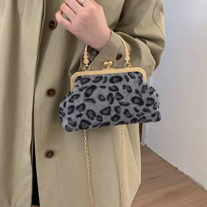WoElegant Leopardenmuster Abendhandtasche Karnz