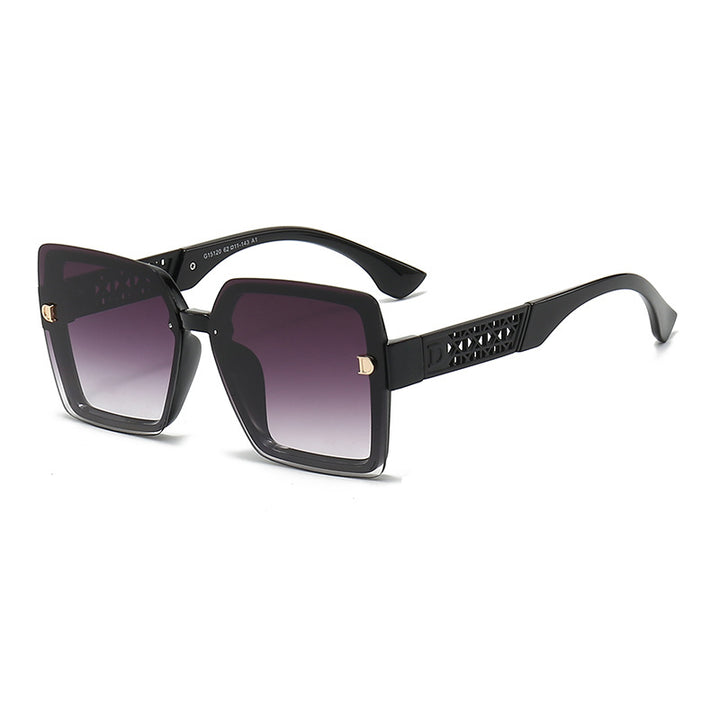Damen modische quadratische Sonnenbrille mit robustem Rahmen und UV-Schutz Karnz