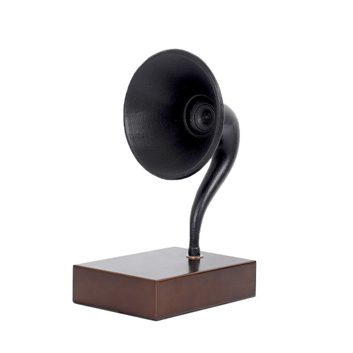 Vintage-inspirierende Grammophon-Dekorationsskulptur