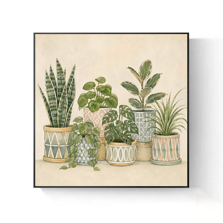 Dekorative Indoor-Pflanzen Kunst Leinwanddruck