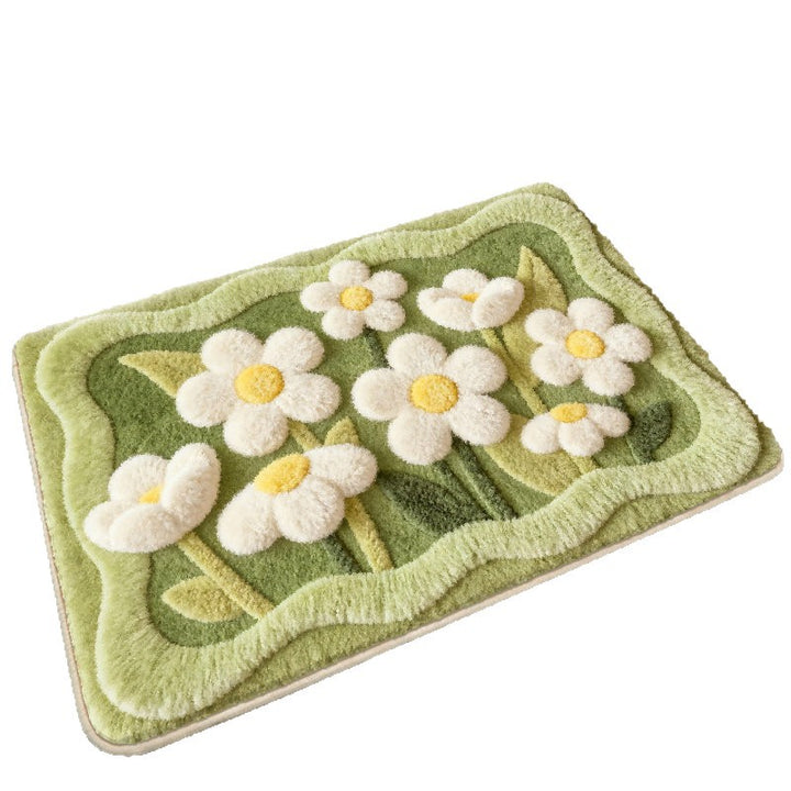Blumendekoriertes weiches Mikrofaser-Badewannenteppich