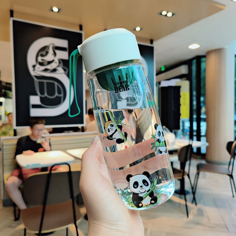 Damen Verspielte Trinkflasche mit fröhlichem Panda-Motiv Karnz