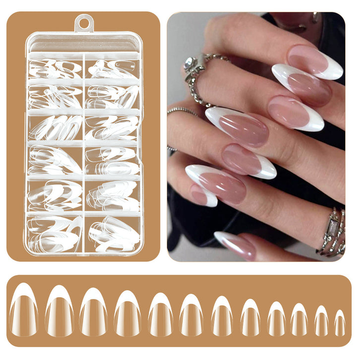 Elegante mandelförmige Press-On-Nageltipps