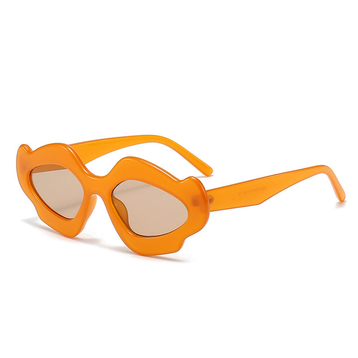 Damen modische Sonnenbrille mit einzigartigem Blütenrahmen Karnz