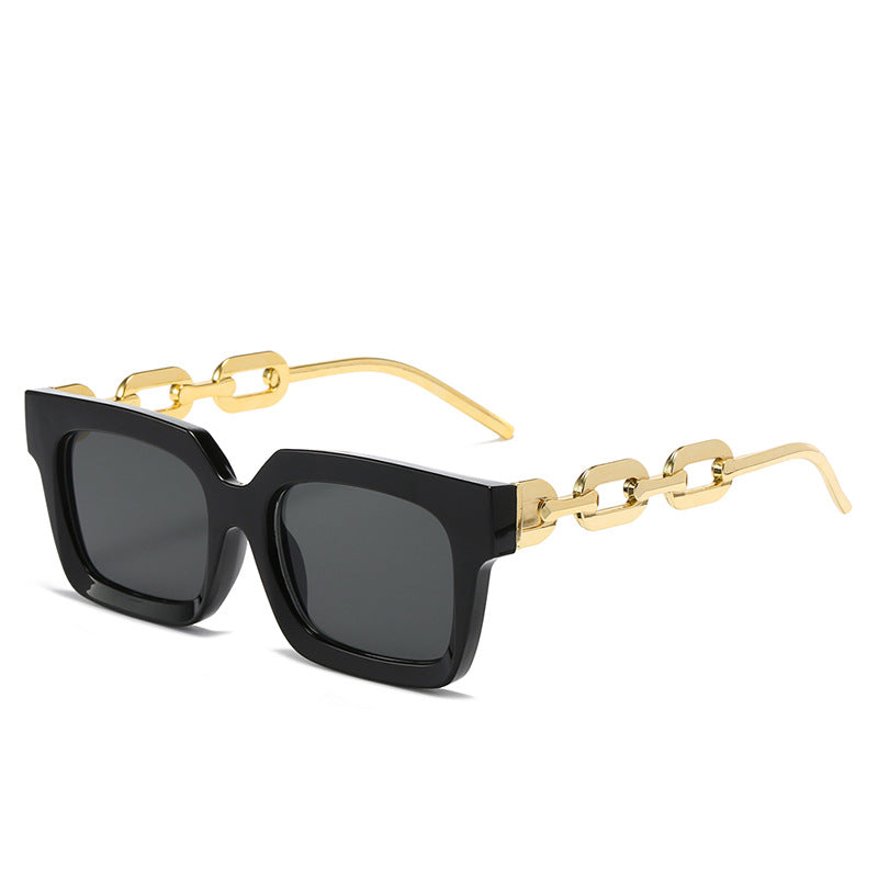 Damen modische Sonnenbrille mit einzigartigem Kettenelement Karnz