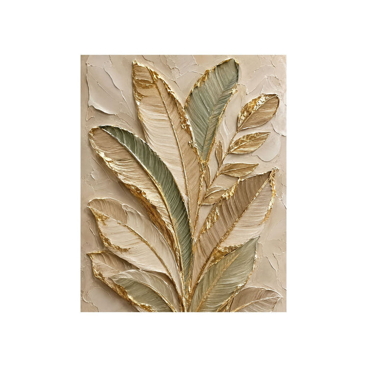 Texturiertes Blatt Leinwandkunst