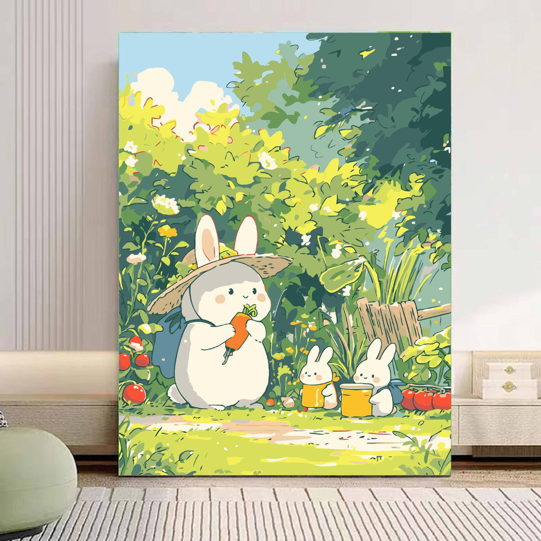 Verspielt Panda Illustration Leinwandkunst Karnz