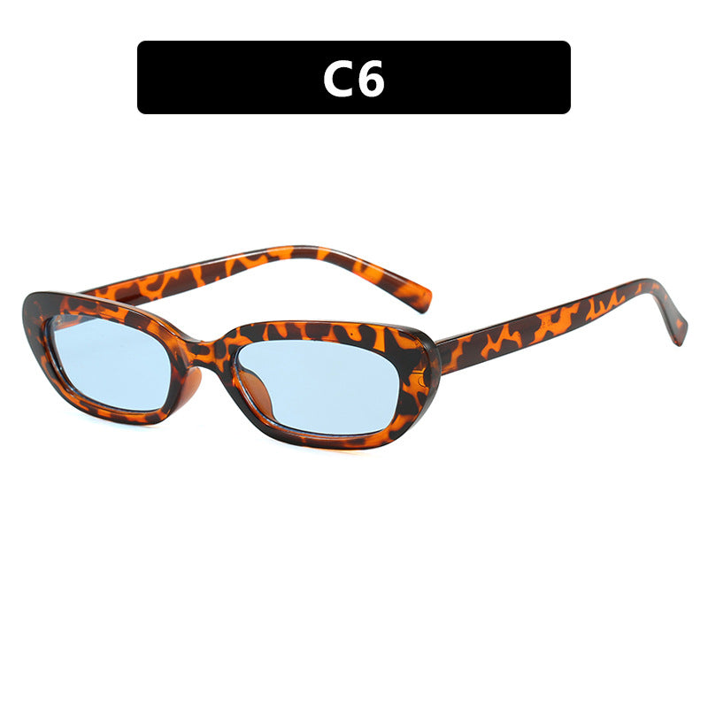 Damen modische Katzenaugen-Sonnenbrille mit transparentem Kunststoffrahmen und UV-Schutz Karnz