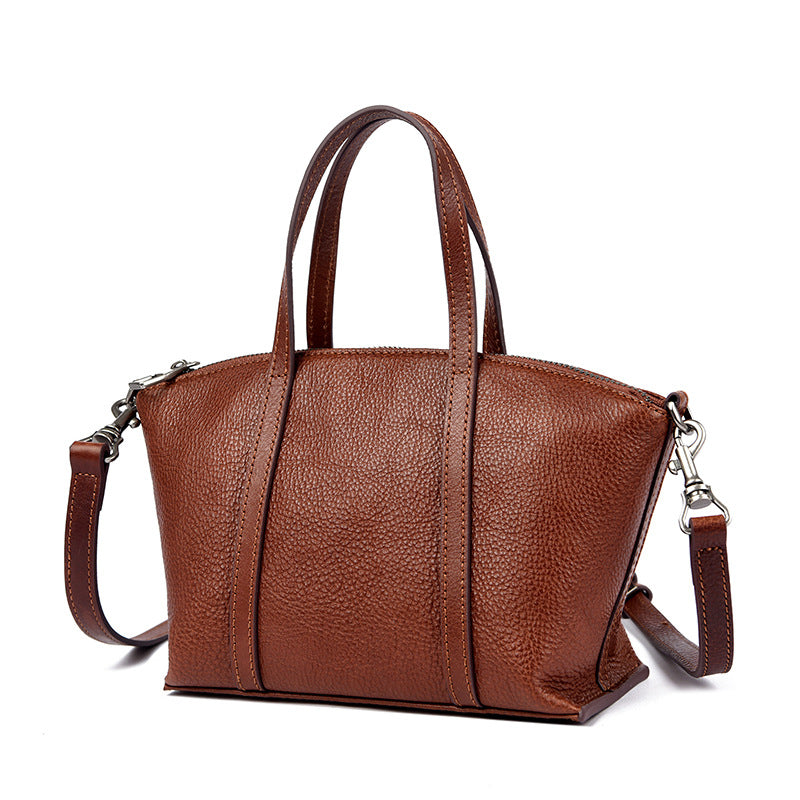 Texturierte Lederhandtasche Karnz